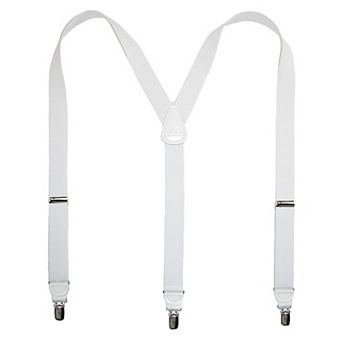 Men's Big & Tall Elastic Clip End Premium Solid Suspenders