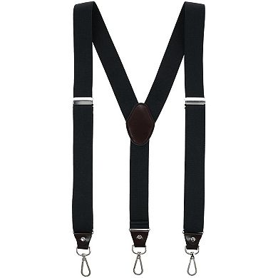 CTM Men's 1.375 Inch Wide Suspender with Drop Tab Swivel Hook Ends