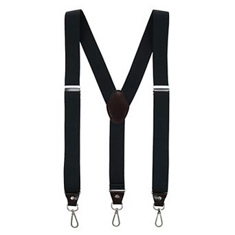 Men's 1.375 Inch Wide Suspender With Drop Tab Swivel Hook Ends