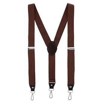 Men's 1.375 Inch Wide Suspender With Drop Tab Swivel Hook Ends