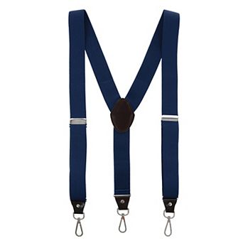 Men's 1.375 Inch Wide Suspender With Drop Tab Swivel Hook Ends