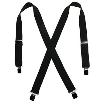 Men's Terry Casual Elastic Clip-end 1 1/2 Inch Suspenders