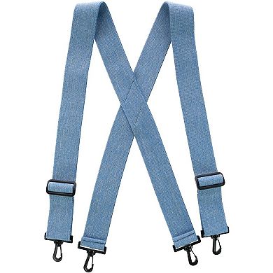 Men's Big & Tall Elastic X-back Suspenders With Plastic Hook Ends