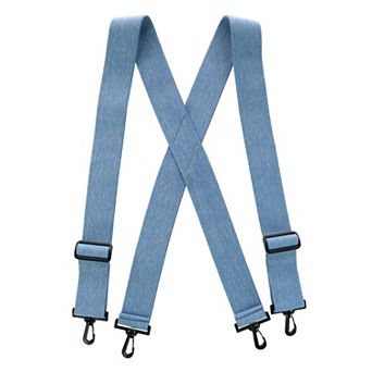 Men's Big & Tall Elastic X-back Suspenders With Plastic Hook Ends