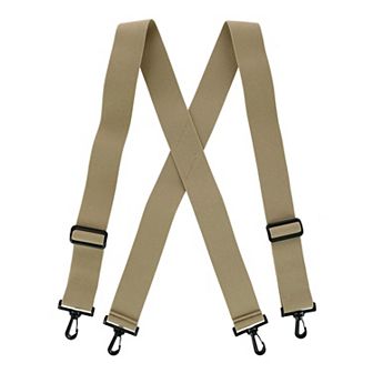 Men's Big & Tall Elastic X-back Suspenders With Plastic Hook Ends