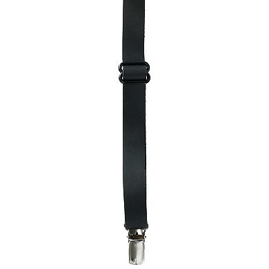 CTM Coated Leather Clip-End 3/4 Inch Suspenders