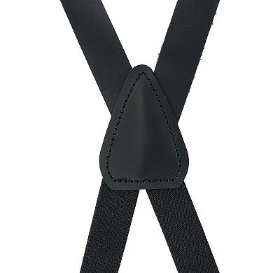 CTM Coated Leather Clip-End 3/4 Inch Suspenders