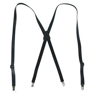 Coated Leather Clip-end 3/4 Inch Suspenders