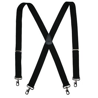 Men's Big & Tall Elastic Solid Color X-back Suspender With Swivel Hook Ends