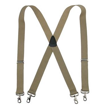 Men's Big & Tall Elastic Solid Color X-back Suspender With Swivel Hook Ends