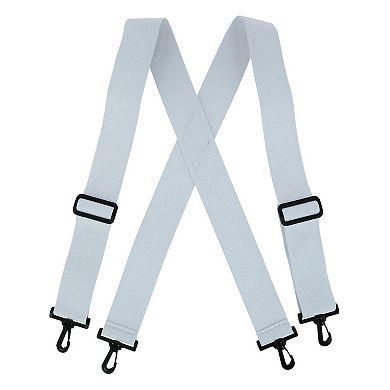 CTM Men's Elastic X-Back Suspenders with Plastic Hook Ends