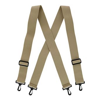 Men's Elastic X-back Suspenders With Plastic Hook Ends
