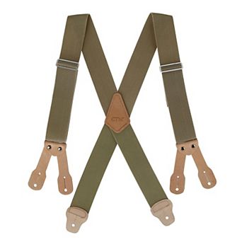 Men's 2 Inch Wide Non-elasticized Construction Button-end Suspenders