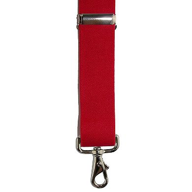 Men's Elastic Solid Color X-back Suspender With Swivel Hook Ends