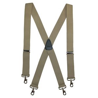 Men's Elastic Solid Color X-back Suspender With Swivel Hook Ends