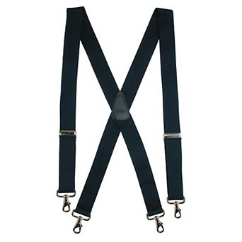 Men's Elastic Solid Color X-back Suspender With Swivel Hook Ends