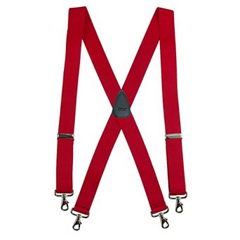Men's Elastic Solid Color X-back Suspender With Swivel Hook Ends