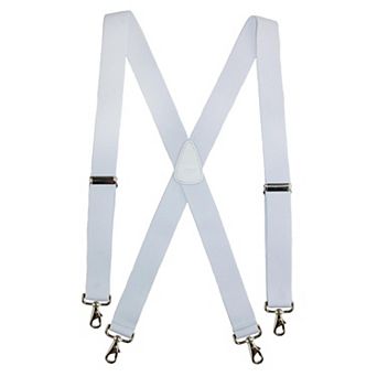 Men's Elastic Solid Color X-back Suspender With Swivel Hook Ends