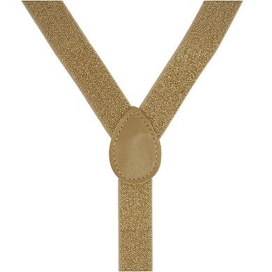 Glitter Gold Bow Tie And Suspender Set