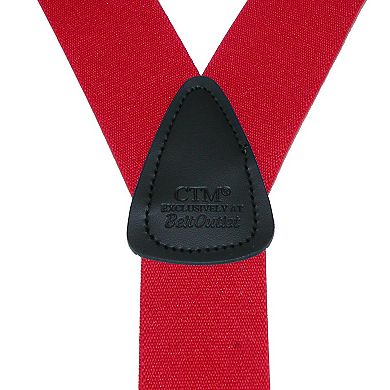 CTM Men's Elastic Button End Dress Suspender with Bachelor Buttons
