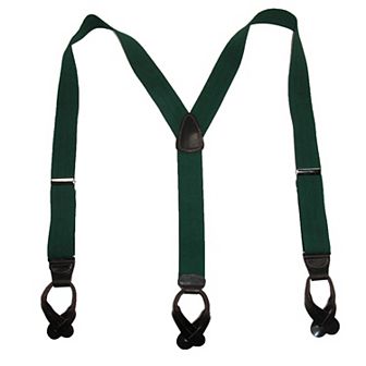 Men's Elastic Button End Dress Suspender With Bachelor Buttons