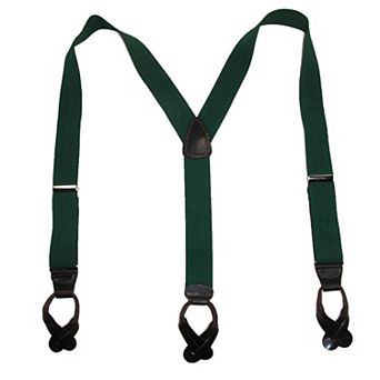 Men's Elastic Button End Dress Suspender With Bachelor Buttons