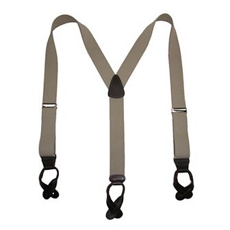 Men's Elastic Button End Dress Suspender With Bachelor Buttons