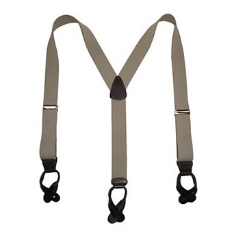 Men's Elastic Button End Dress Suspender With Bachelor Buttons