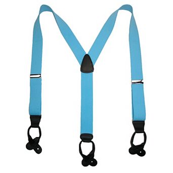 Men's Elastic Button End Dress Suspender With Bachelor Buttons