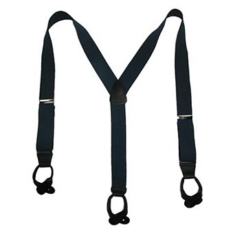 Men's Elastic Button End Dress Suspender With Bachelor Buttons