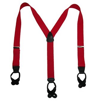 Men's Elastic Button End Dress Suspender With Bachelor Buttons