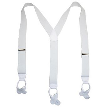 Men's Elastic Button End Dress Suspender With Bachelor Buttons