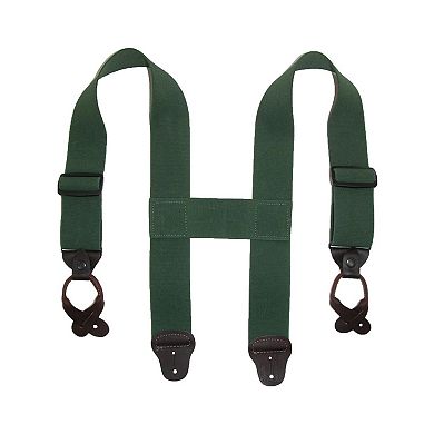 CTM Men's Elastic 2 Inch Wide Button-End Wader Suspenders