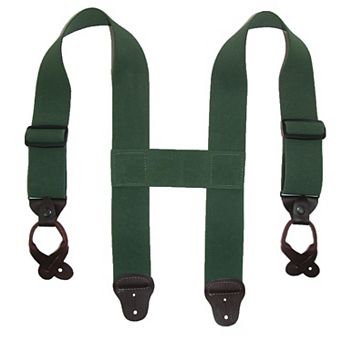 Men's Elastic 2 Inch Wide Button-end Wader Suspenders