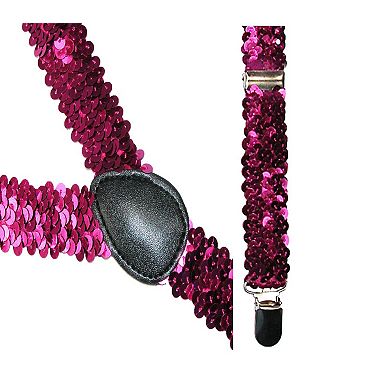 Women's Elastic Sequins Clip-end Suspenders