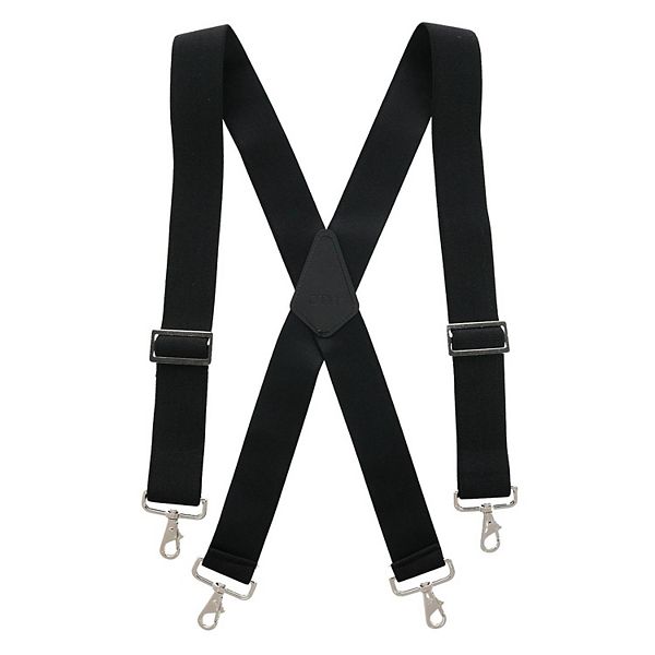 Men's Industrial Terry Logger Suspenders With Metal Swivel Hook Ends