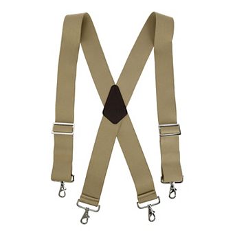 Men's Industrial Terry Logger Suspenders With Metal Swivel Hook Ends