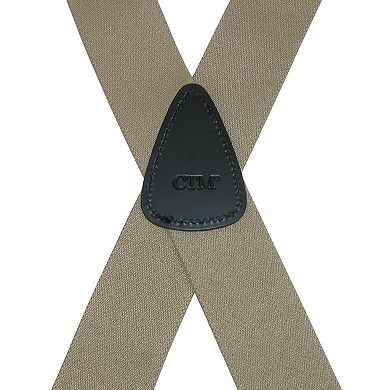 CTM Men's Elastic Basic X-Back Button-End Suspenders