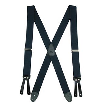 Men's Elastic Basic X-back Button-end Suspenders