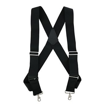 Men's Big & Tall Elastic Side Clip Metal Swivel Hook Trucker Suspenders