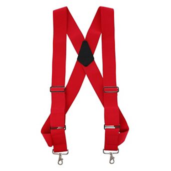 Men's Big & Tall Elastic Side Clip Metal Swivel Hook Trucker Suspenders