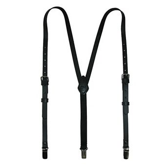 Women's Coated Leather 1/2 Inch Clip-end Suspenders