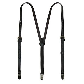Women's Coated Leather 1/2 Inch Clip-end Suspenders