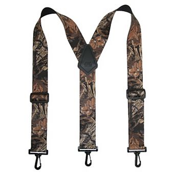 Men's Elastic Camouflage Suspenders With Black Swivel Clips