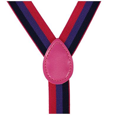 CTM Striped Pride Bow Tie and Suspender Set