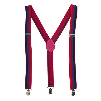 Striped Bi Pride Bow Tie And Suspender Set