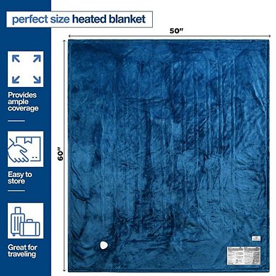 Heated Electric Blanket With Hand Controller For 10 Heating Settings Heated Blanket