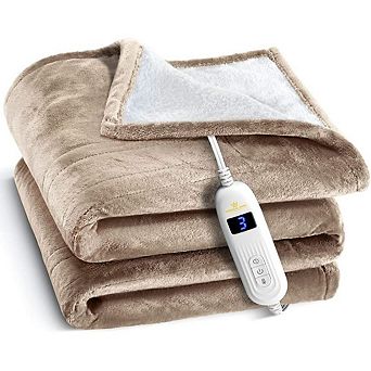 Heated Electric Blanket With Hand Controller For 10 Heating Settings Heated Blanket