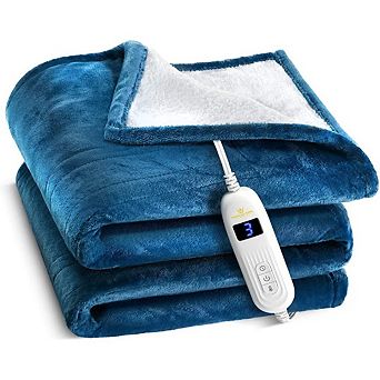 Heated Electric Blanket With Hand Controller For 10 Heating Settings Heated Blanket