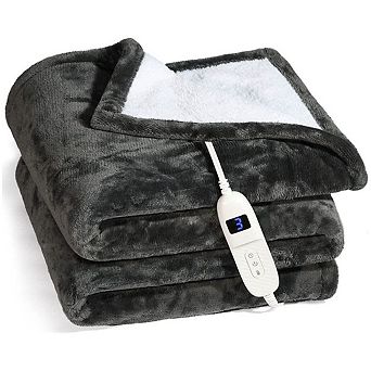 Heated Electric Blanket With Hand Controller For 10 Heating Settings Heated Blanket